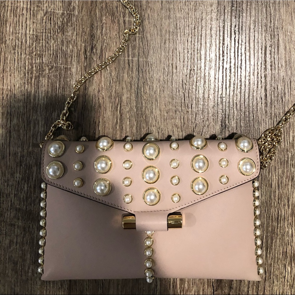 Stuart Weitzman Cassia Pearls Clutch